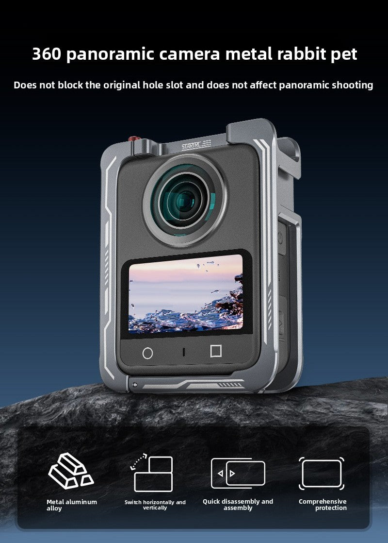 OSMO360 panoramic sports camera metal rabbit cage protective frame accessories