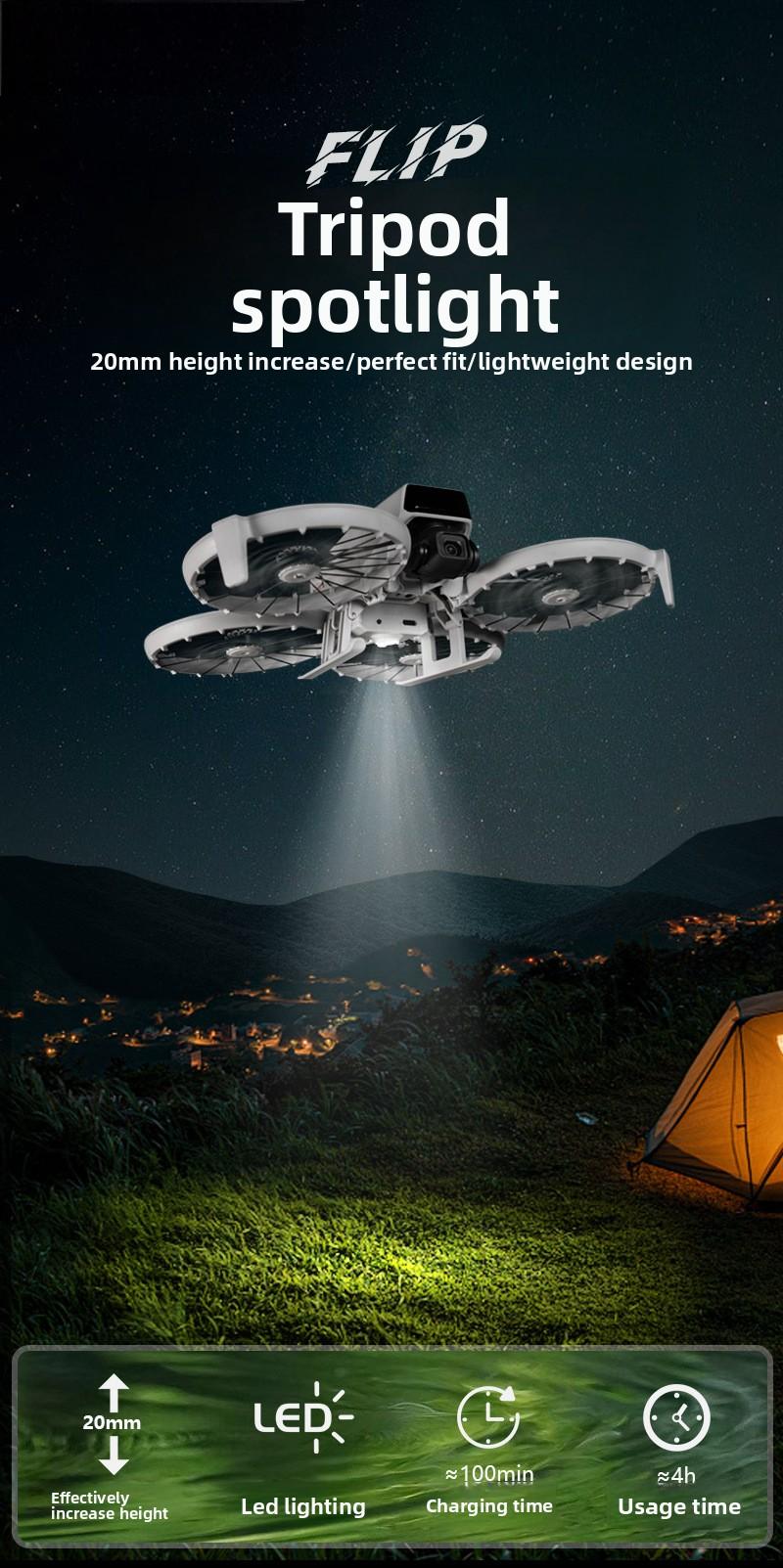 FLIP Night Fly Light Stand Foldable Landing Gear Drone Accessories
